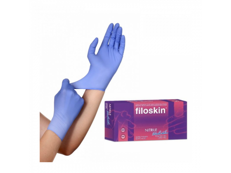 Εξεταστικά γάντια νιτριλίου Filoskin Βιολετί 100 ρεμαχίων